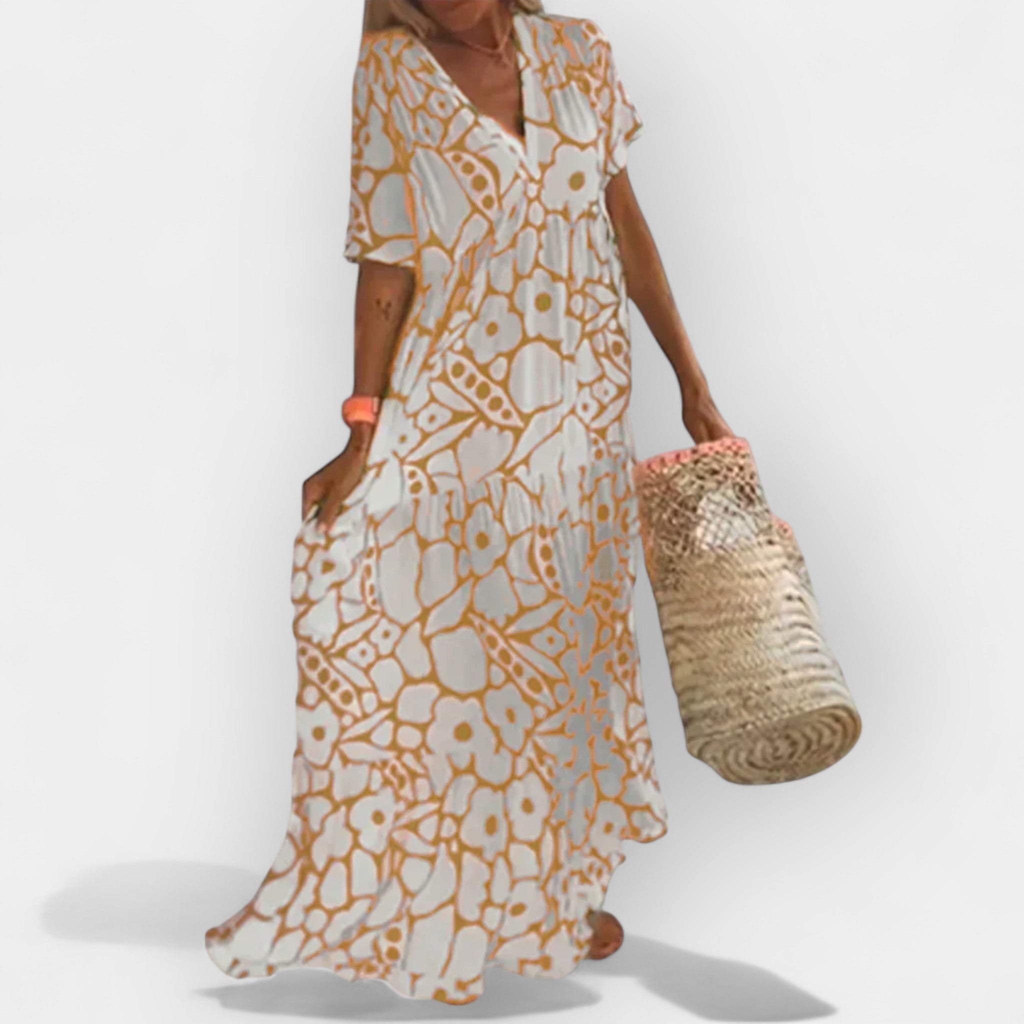 Lahka poletna obleka s vzorcem