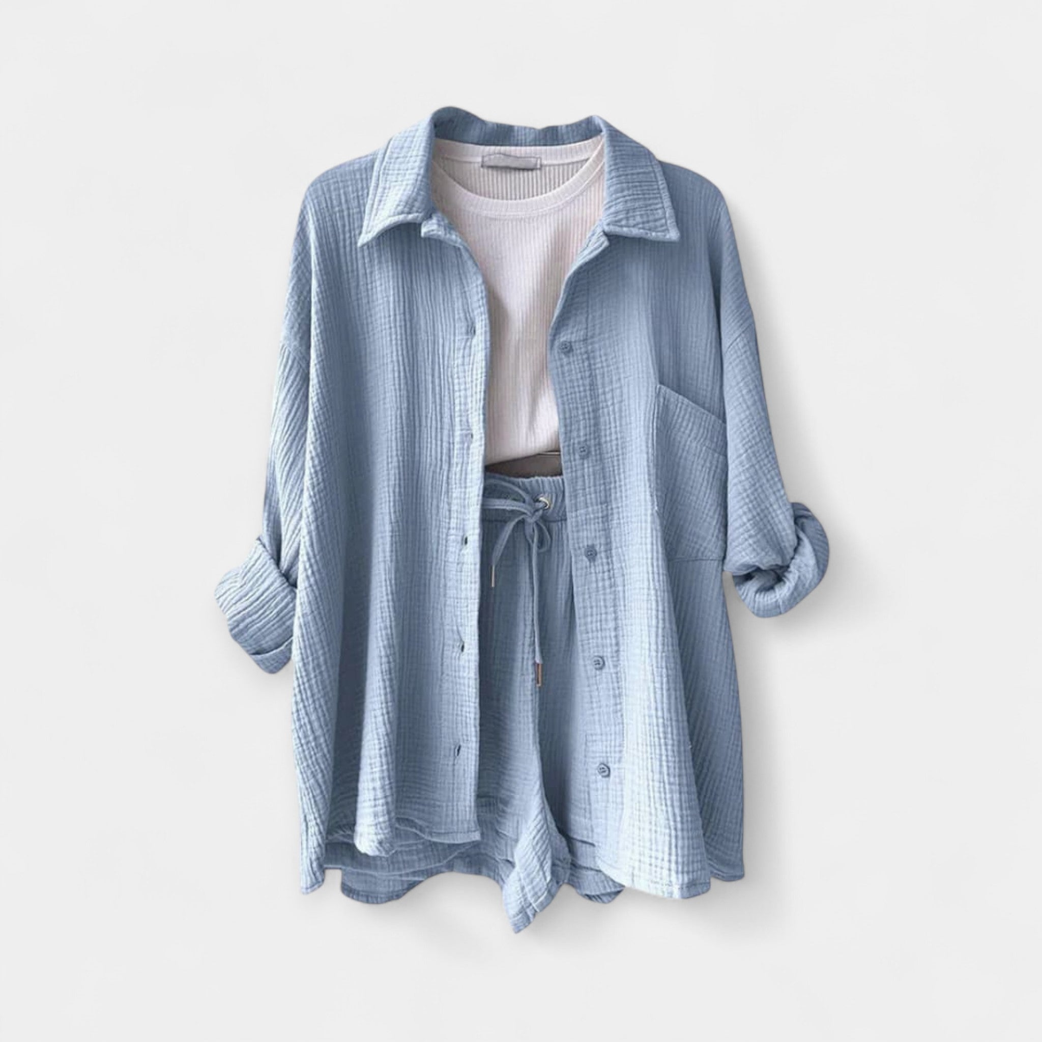 Δίχρωμο Κalocairynό Set Τοπ και Sorτς