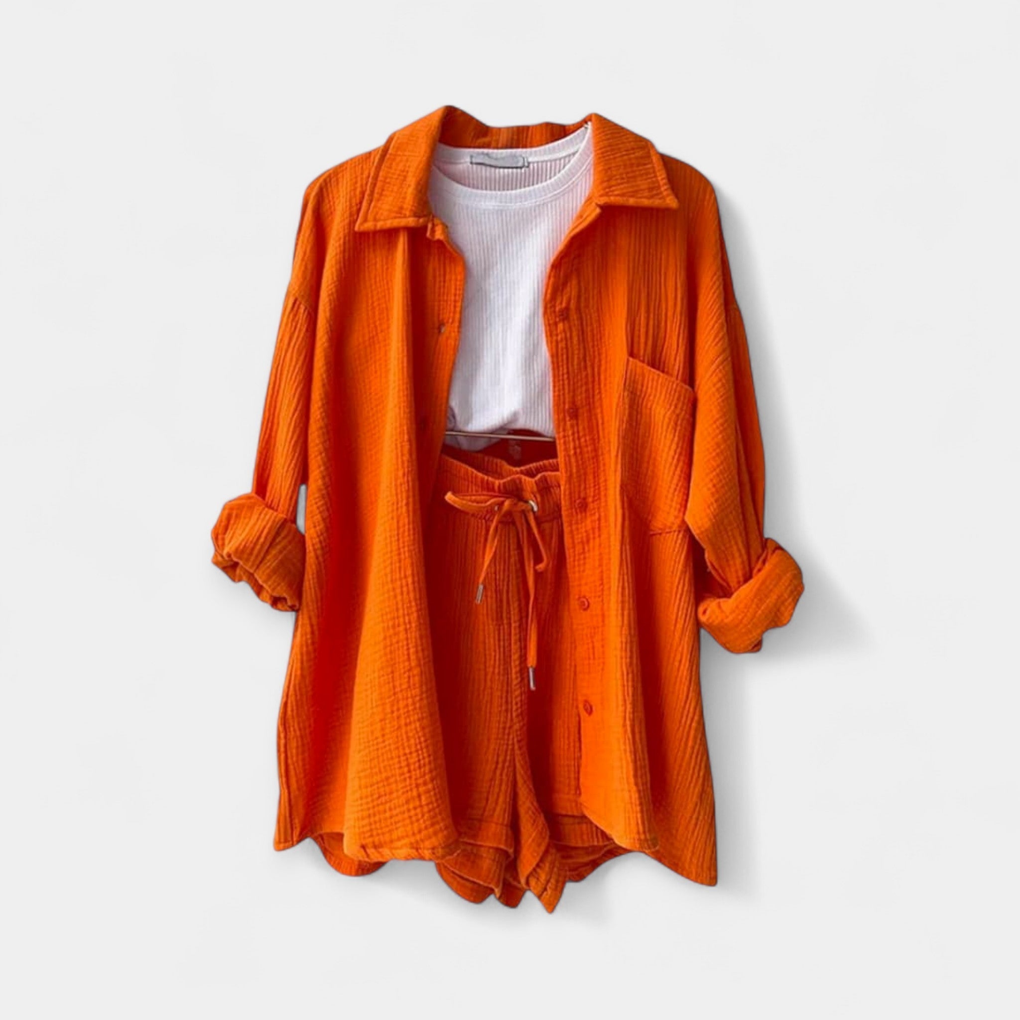 Δίχρωμο Κalocairynό Set Τοπ και Sorτς