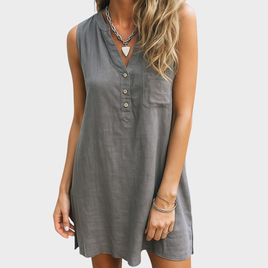 Andrea - Elegantna brezrokavna obleka