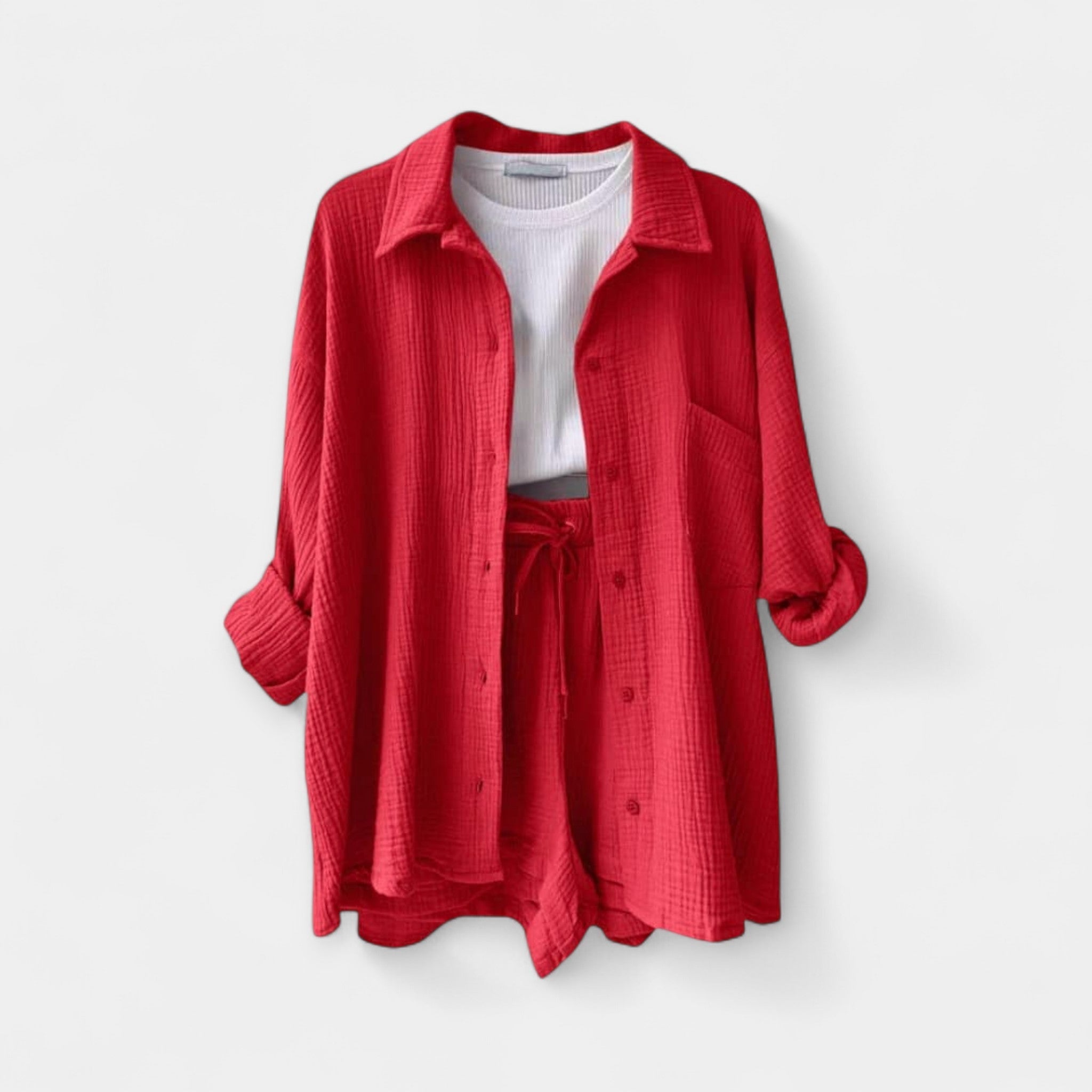 Δίχρωμο Κalocairynό Set Τοπ και Sorτς