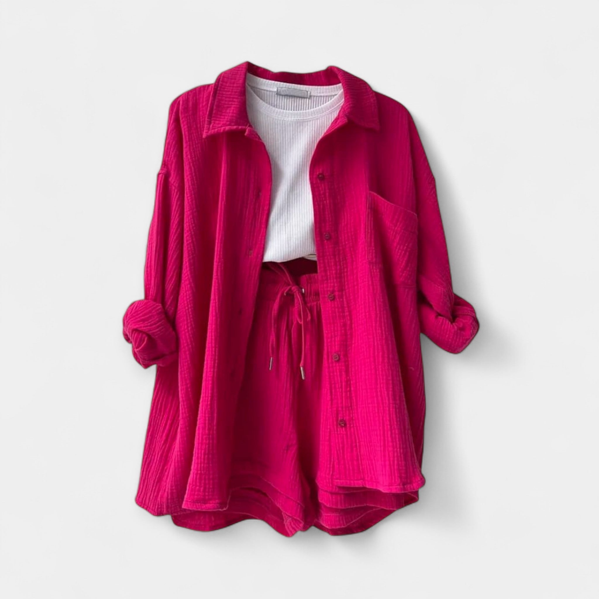 Δίχρωμο Κalocairynό Set Τοπ και Sorτς