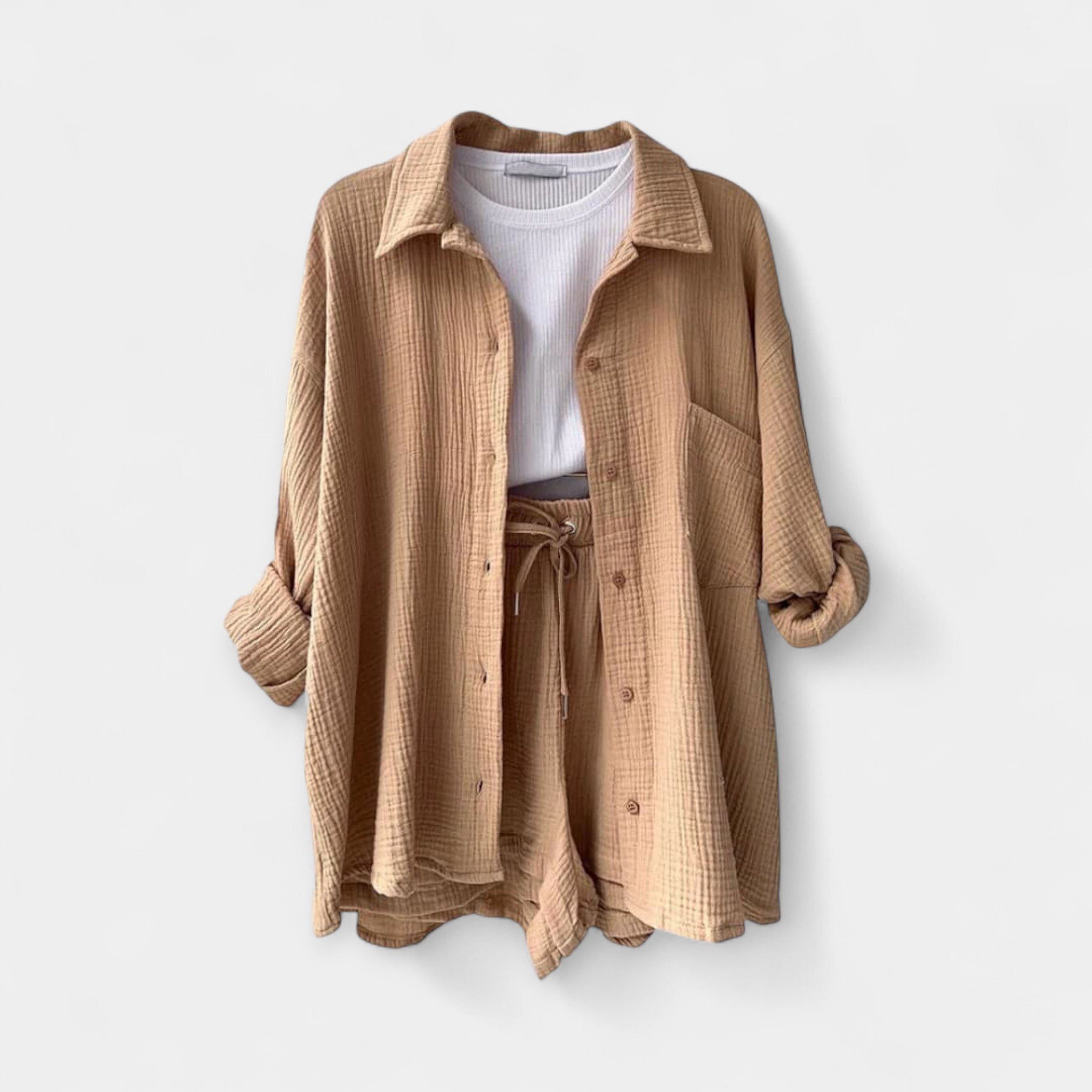 Δίχρωμο Κalocairynό Set Τοπ και Sorτς