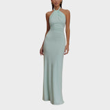 Milica - Slinky Halter Maxi Dress