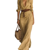 Thames Tailor | Lapel-Wrap Maxi Dress