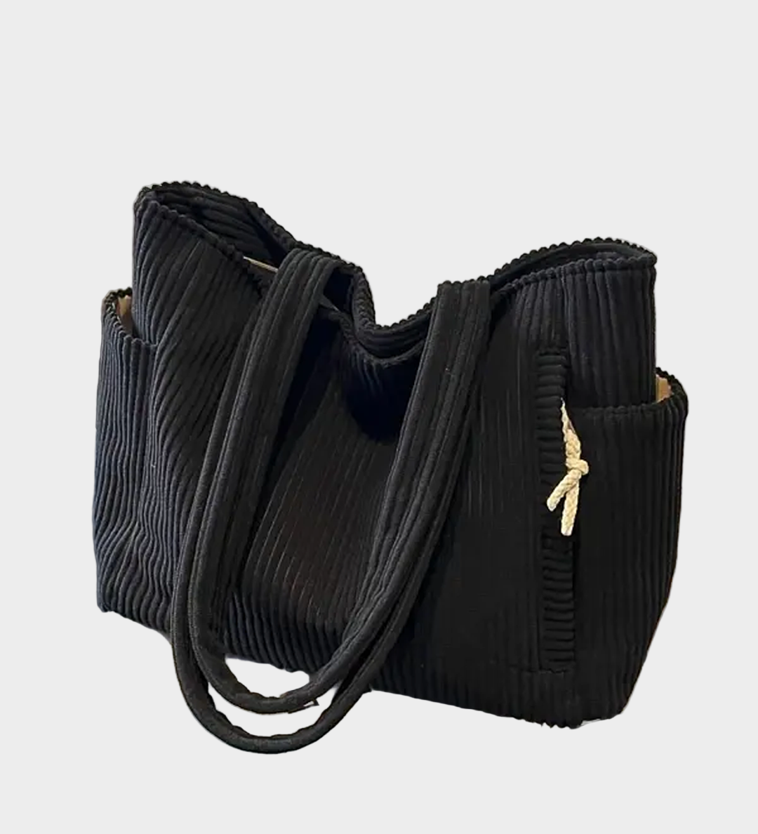 Πpleκτή Τσάντα Ώmoυ με Λεπτομερεια Cordónioύ και Montérnα Φhinέτσα