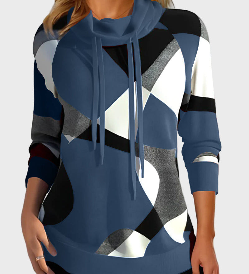 Umetniška – Oblikovana pletena dukserica s kapuco