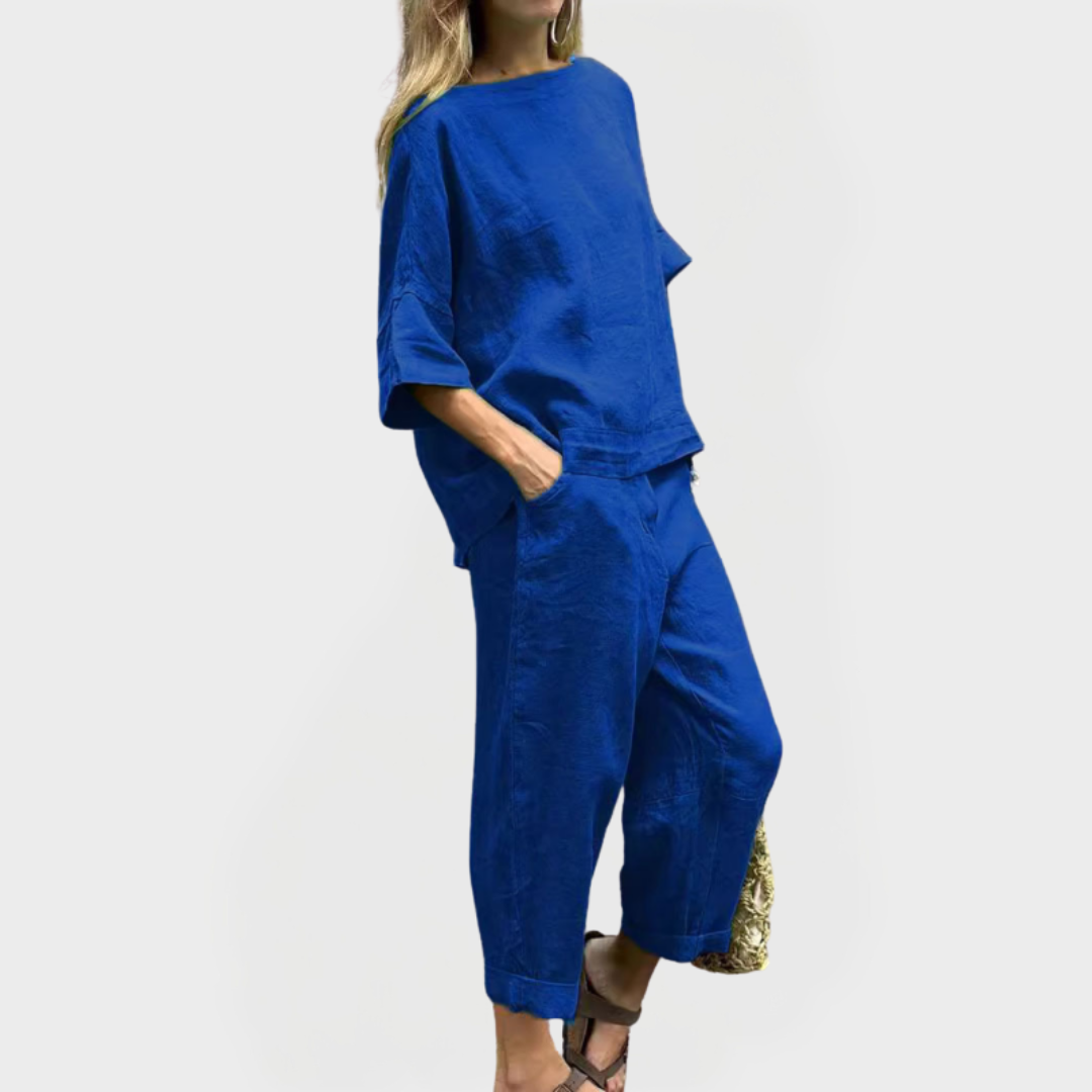 Komplet obleke z naravnimi vzorci