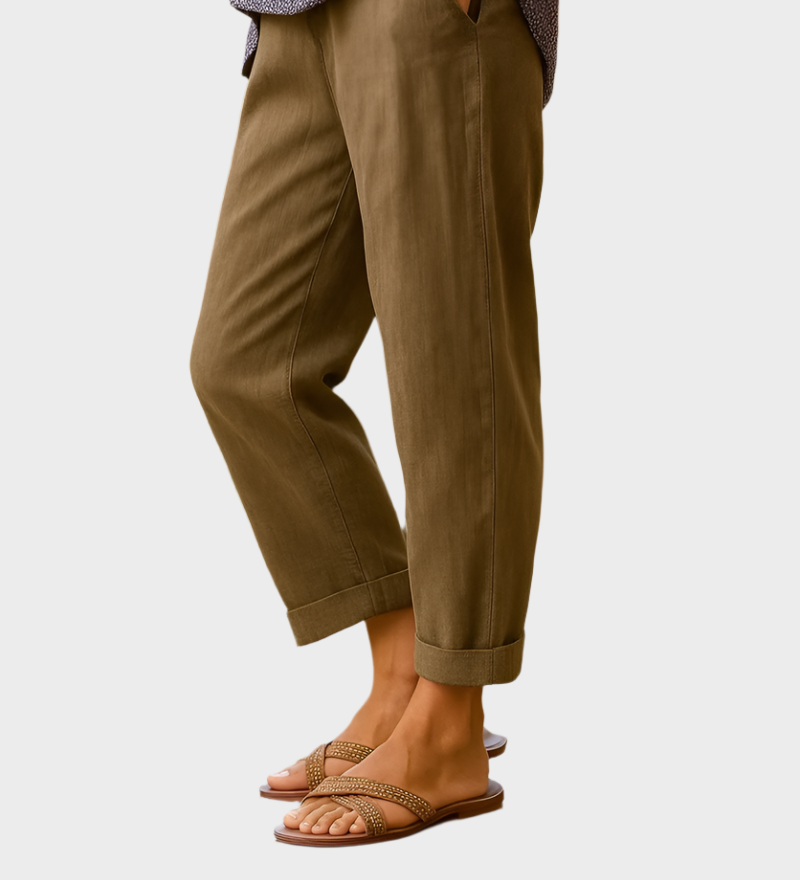 Lineni in bombažni poletni hlače