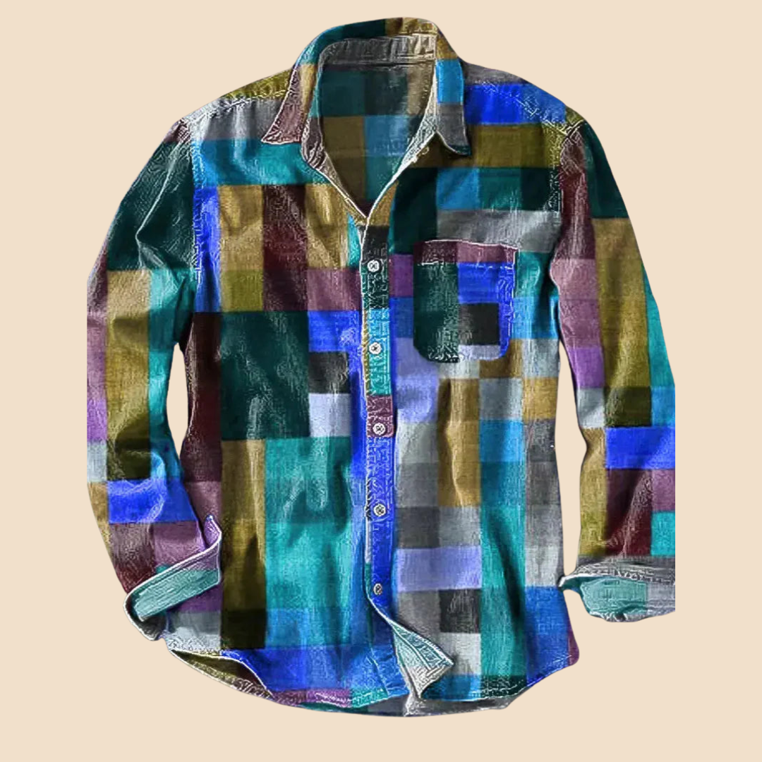 Colorado™ – Skjorte med blokmønster i vintage stil