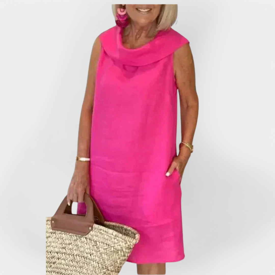 Haljina z ovratnikom v obliki križa