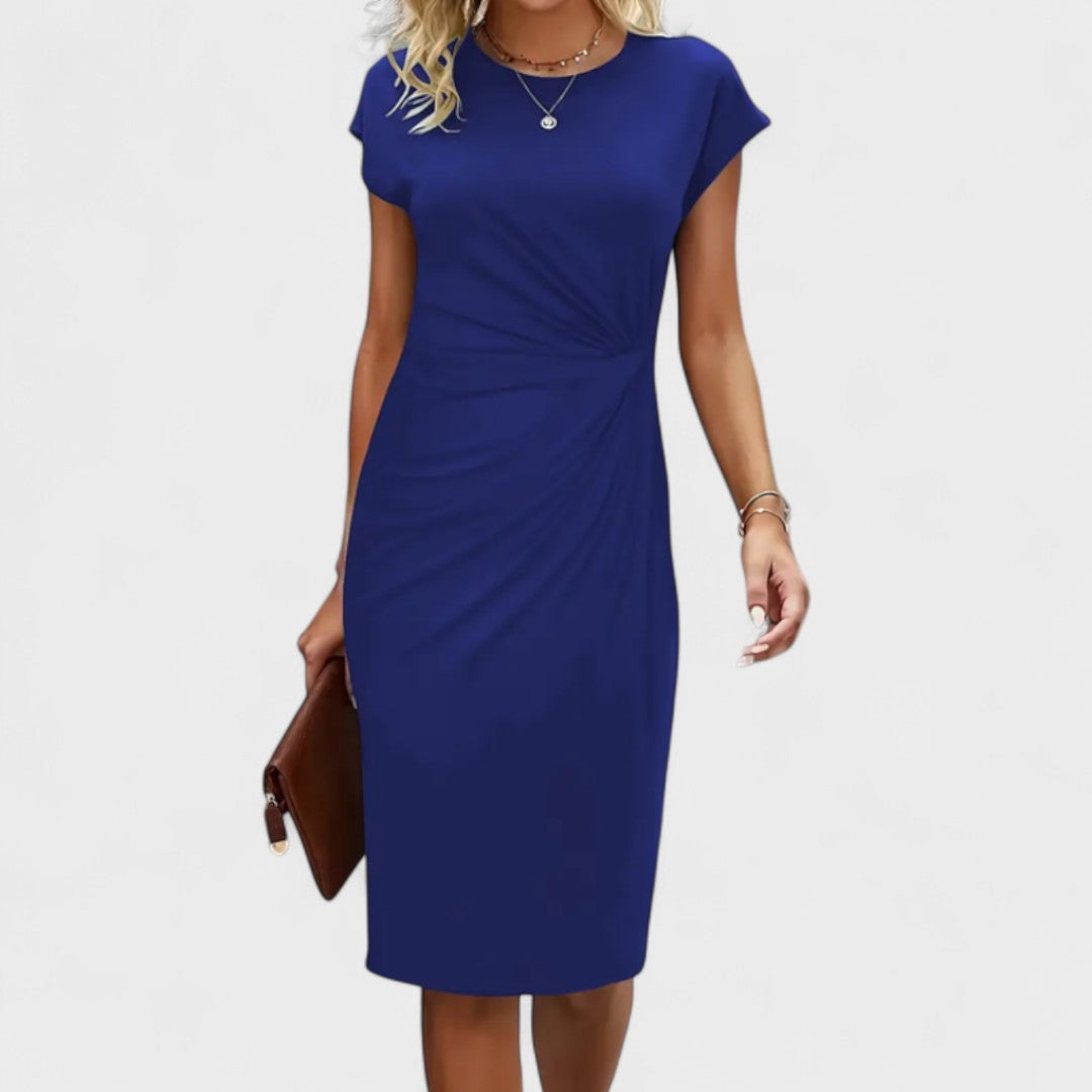 Elvira - Elegantna obleka s kratkimi rokavi