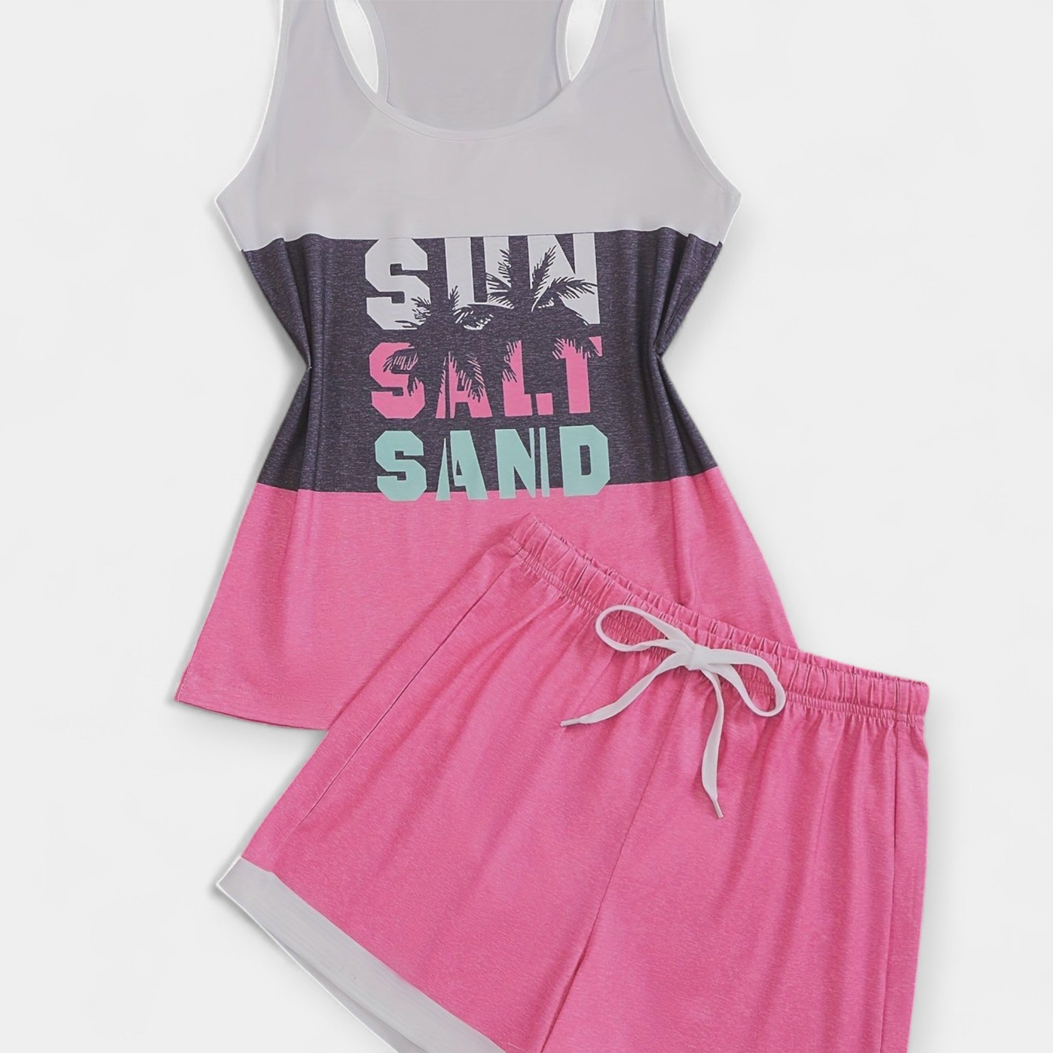 Komplet za plažo v barvah feniša za poletje