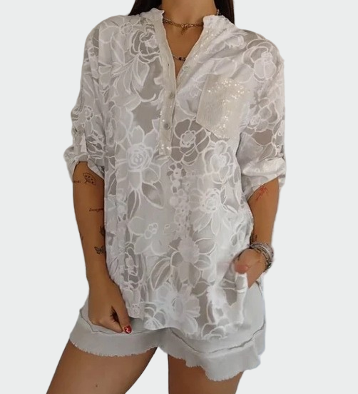 Bluzo s cvetličnim vzorcem