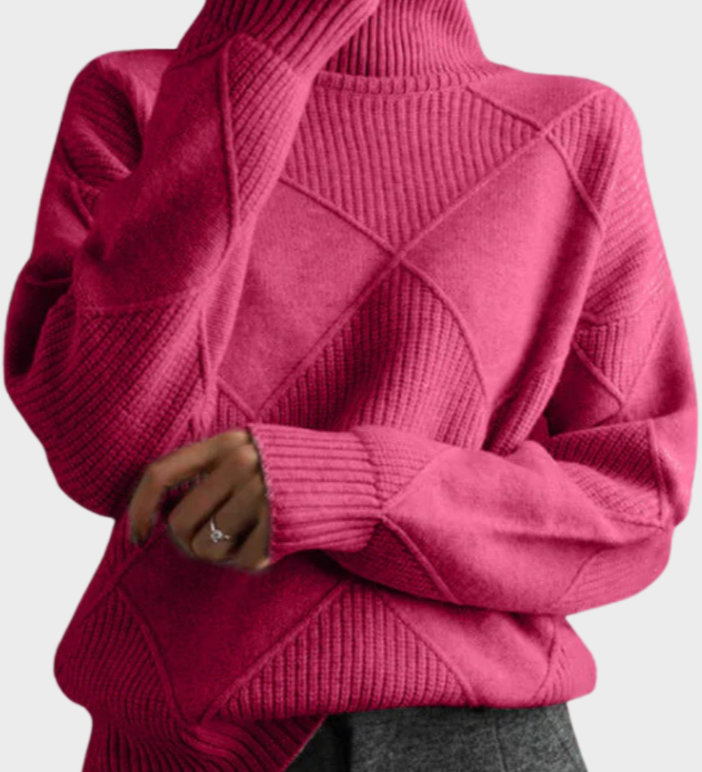 Jana - pulover z visokim ovratnikom iz luksuznega kašmirja