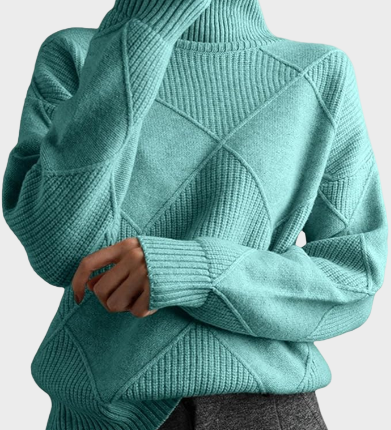 Jana - pulover z visokim ovratnikom iz luksuznega kašmirja