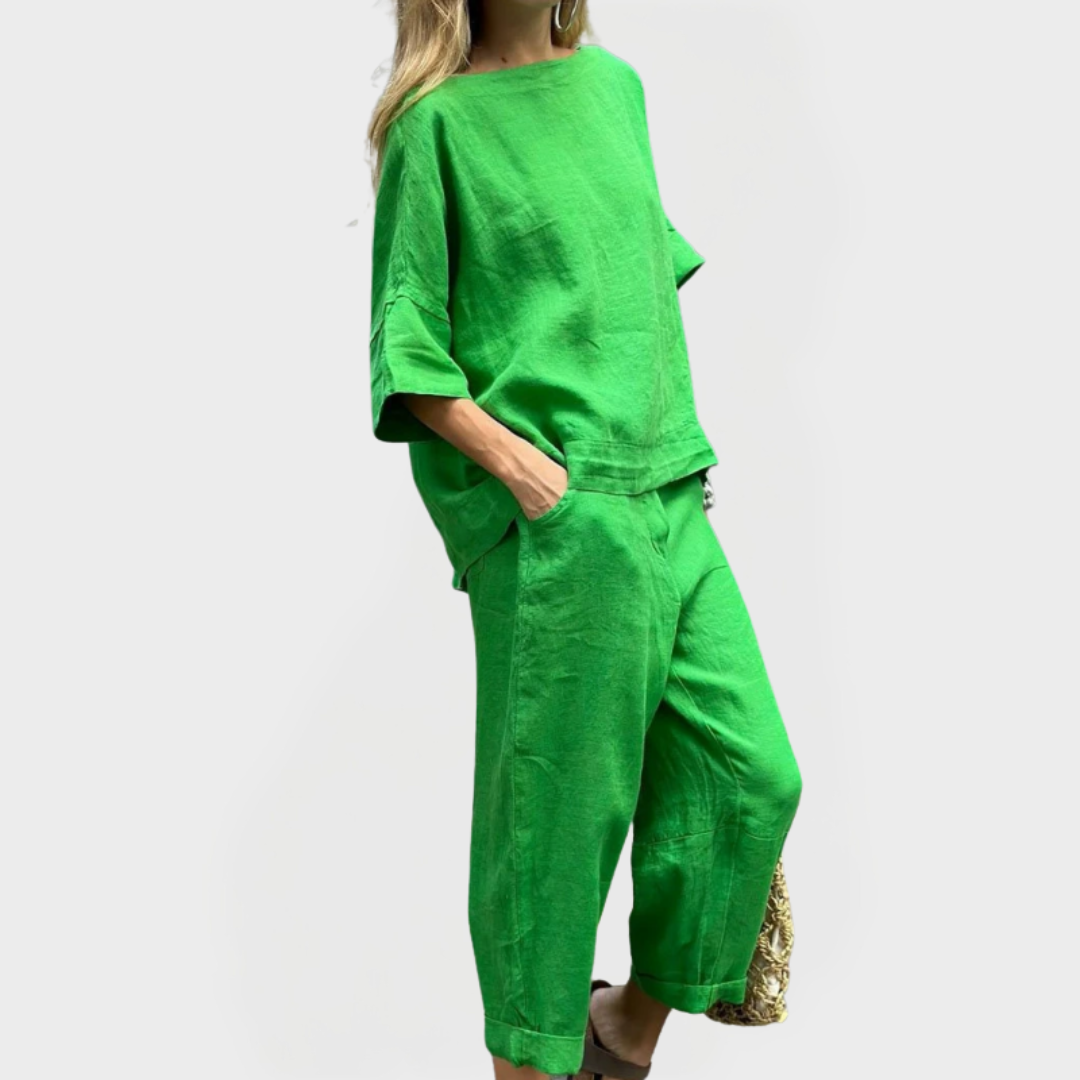 Komplet obleke z naravnimi vzorci