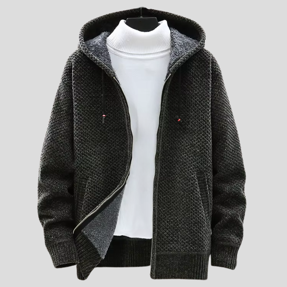 Joachim™ | Pulover s kapuco Strikket