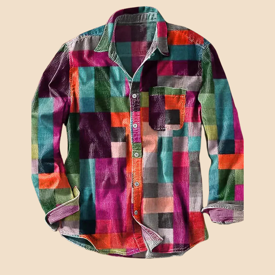 Colorado™ – Skjorte med blokmønster i vintage stil