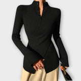 Michiko – Κομψό Slim Fit Πλεκτό Μπλουζάκι