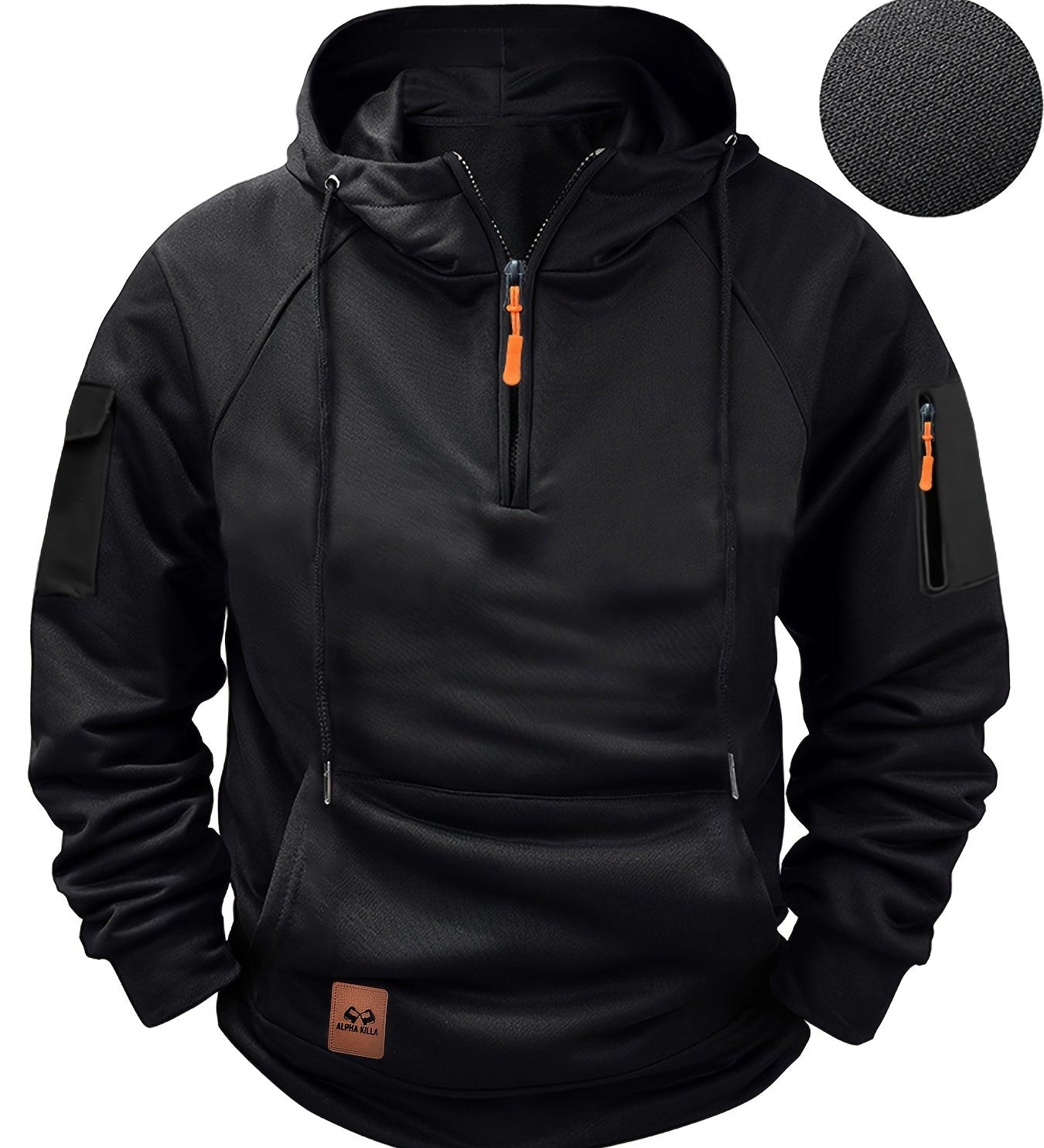 Henrik™ | Essential pulover s kapuco s Halv Lynlås