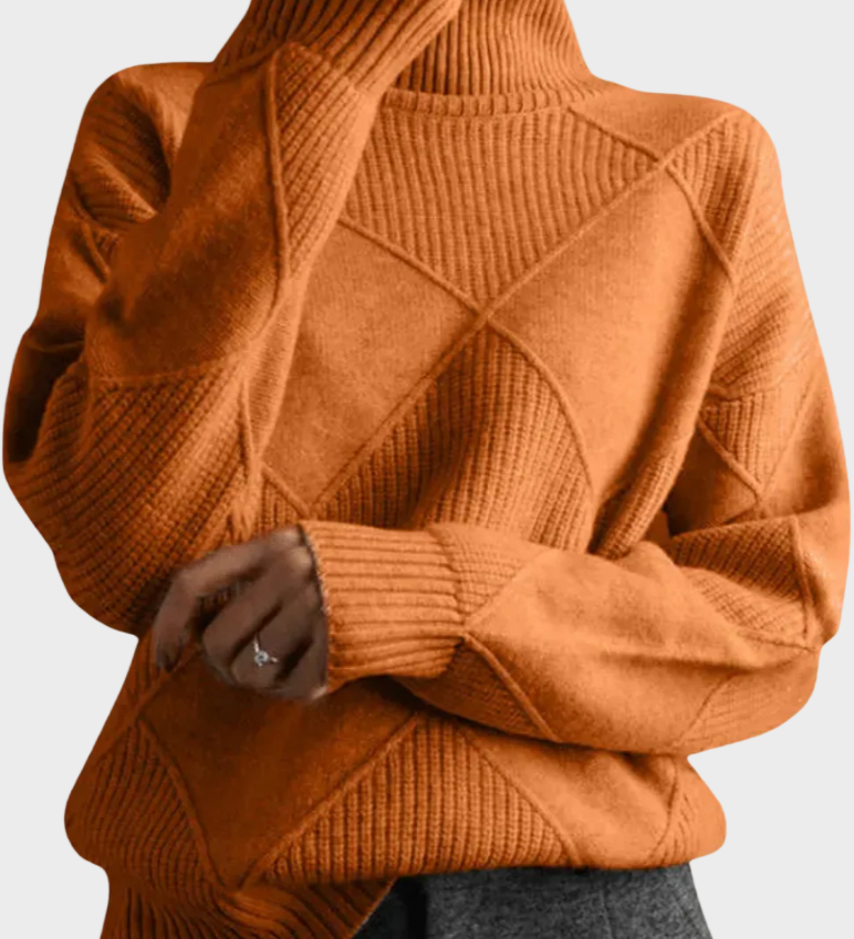 Jana - pulover z visokim ovratnikom iz luksuznega kašmirja