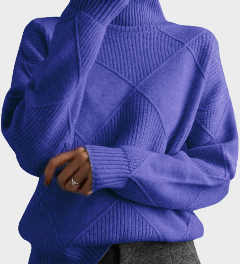 Jana - pulover z visokim ovratnikom iz luksuznega kašmirja