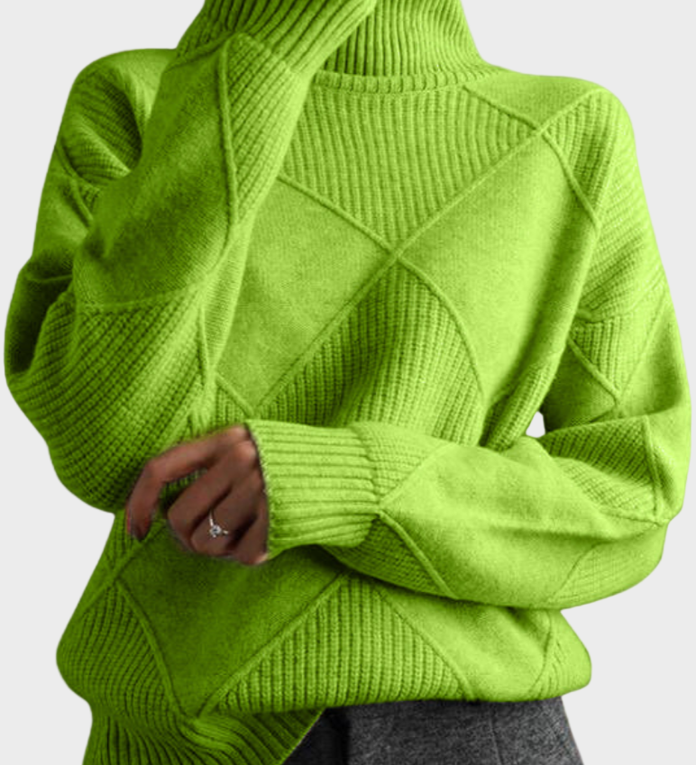 Jana - pulover z visokim ovratnikom iz luksuznega kašmirja