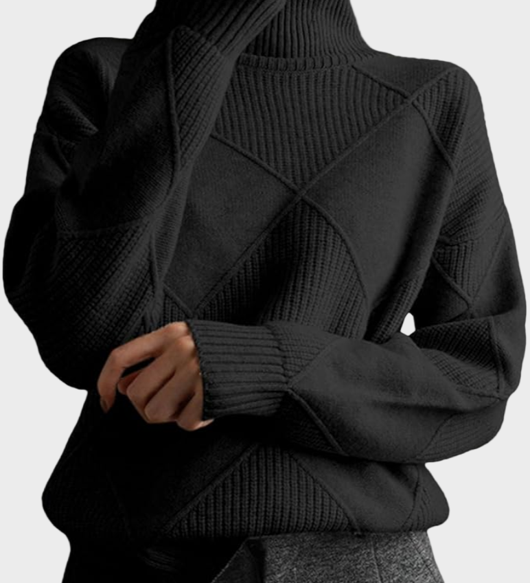 Jana - pulover z visokim ovratnikom iz luksuznega kašmirja