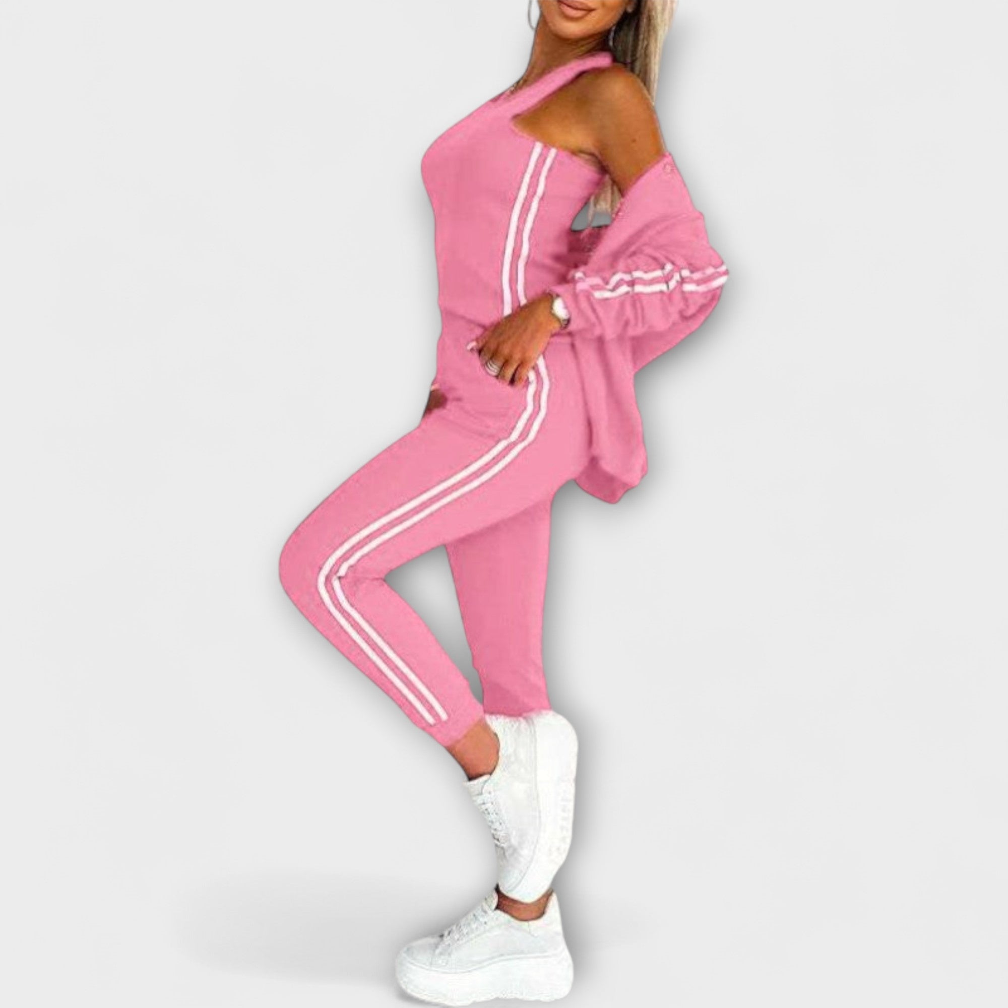 Ženski Športni Komplet: Jakna, Telovnik in Hlače za Prosti Čas