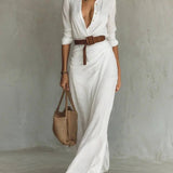 Thames Tailor | Lapel-Wrap Maxi Dress