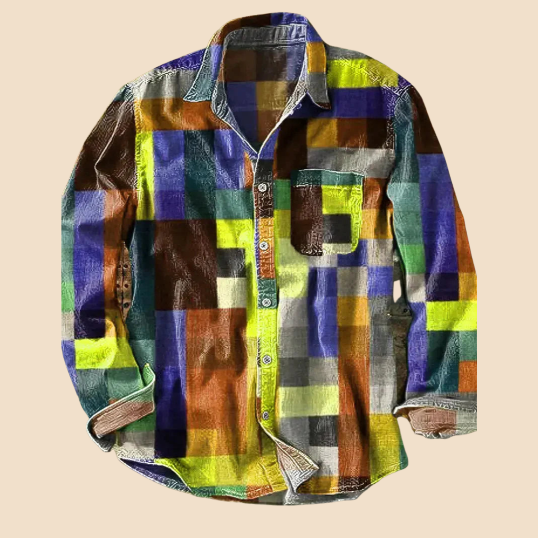 Colorado™ – Skjorte med blokmønster i vintage stil