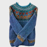 Pletena jopa z vintage jacquard vzorcem