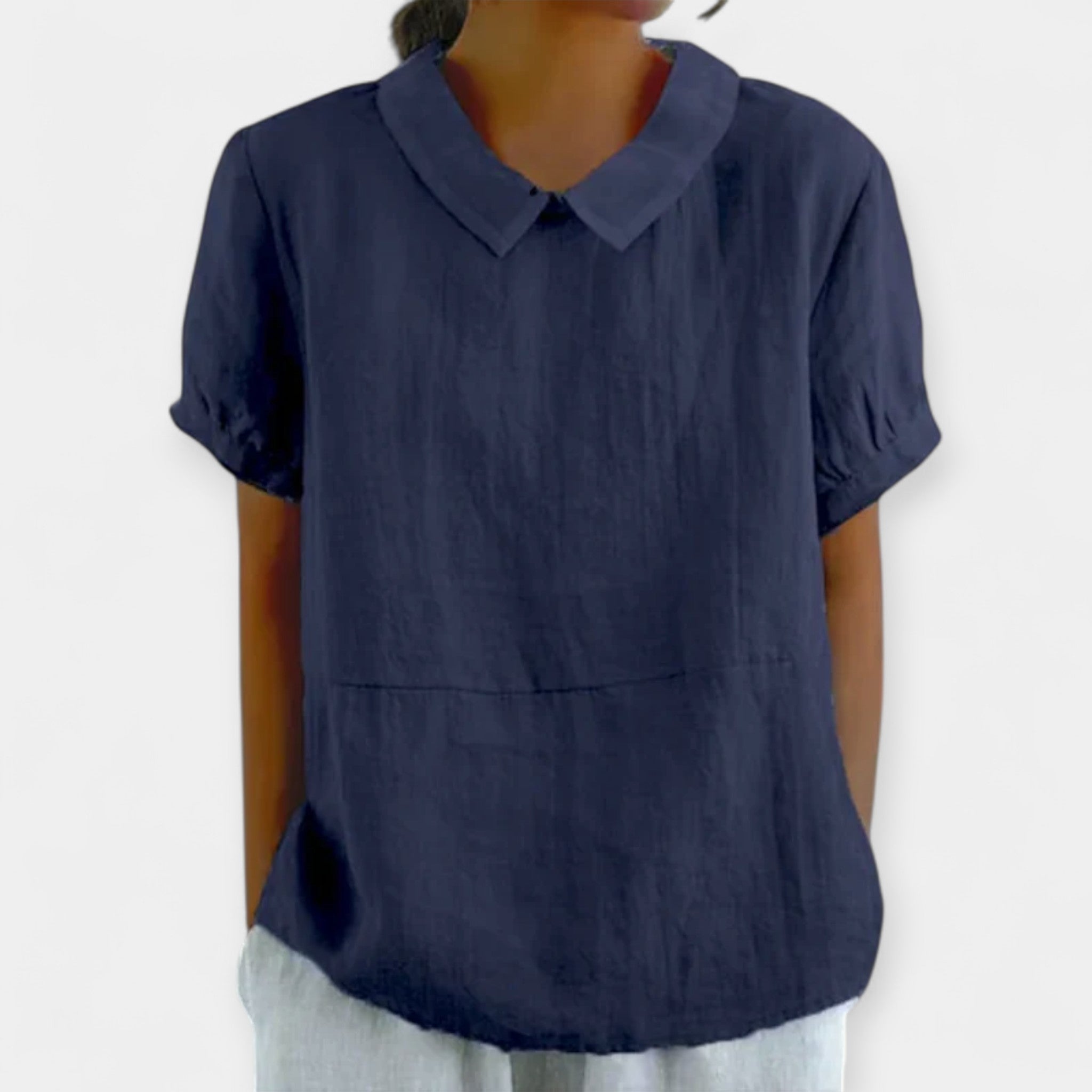 Majica iz bombaža z ovratnikom