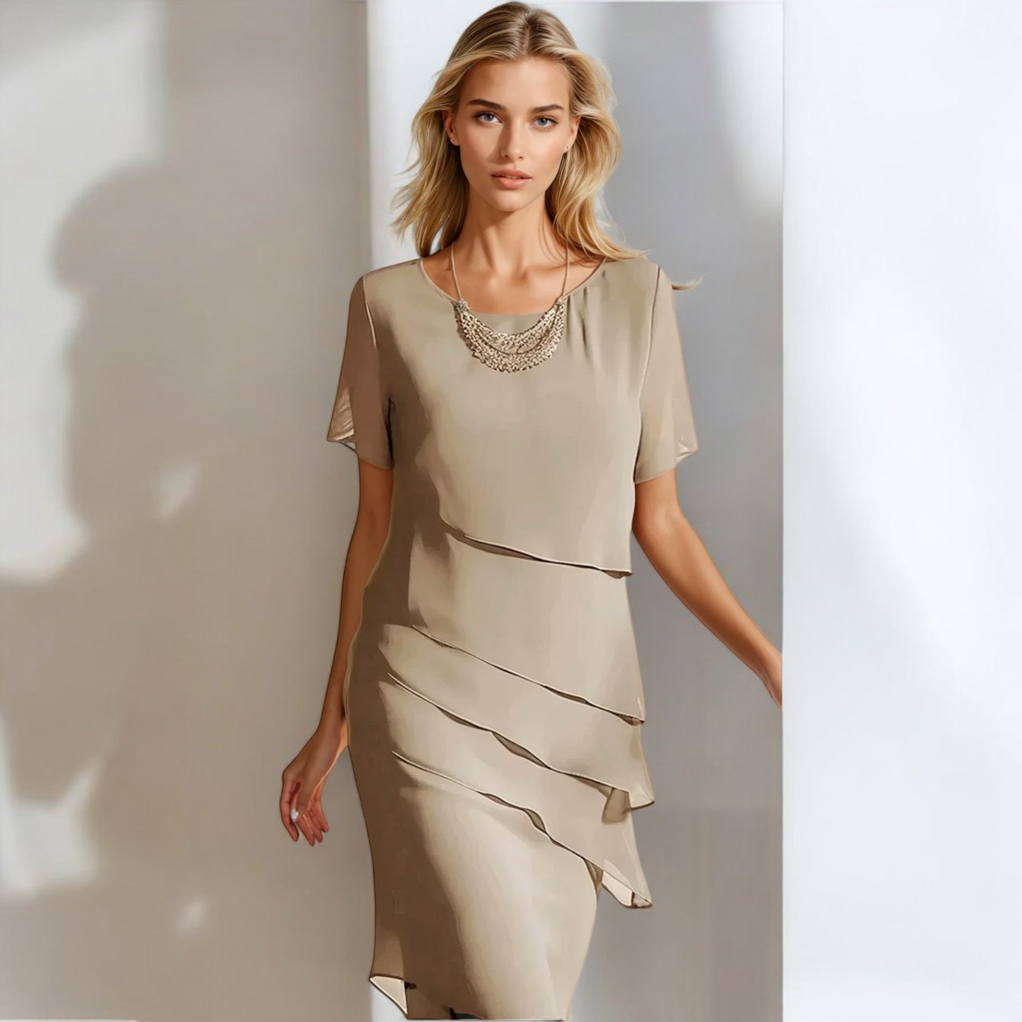 Elegantna šifonska obleka