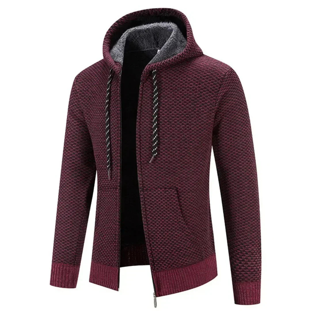 Lucas™ | Strikket Pulover s kapuco z Lynlås