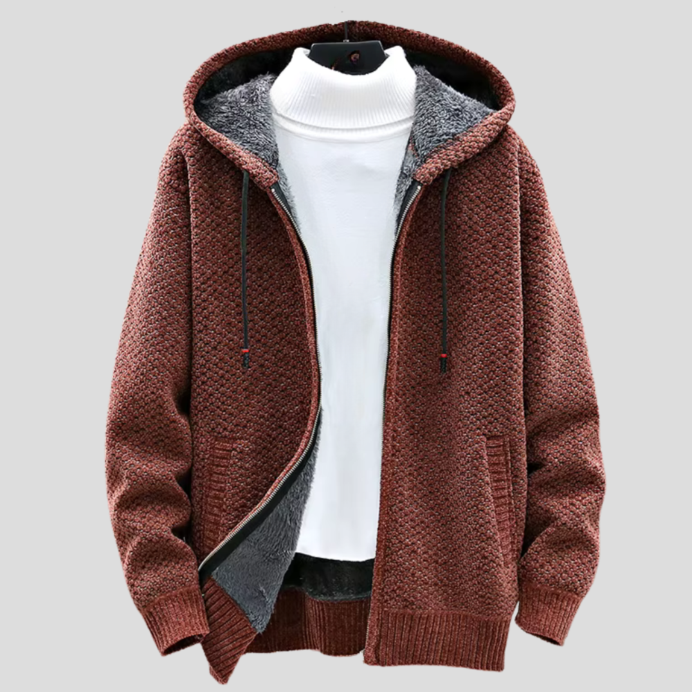 Joachim™ | Pulover s kapuco Strikket