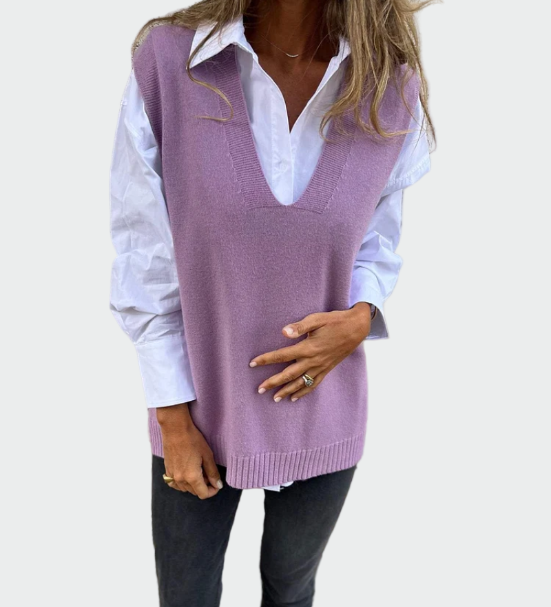 Pletena jakna brez rokavov