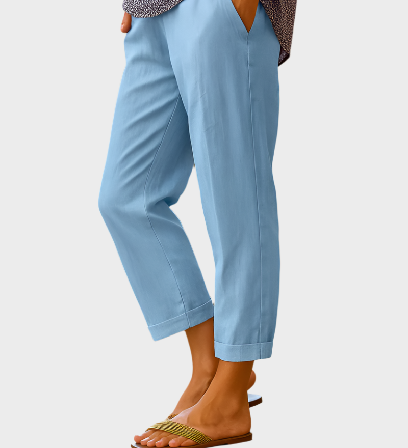 Lineni in bombažni poletni hlače