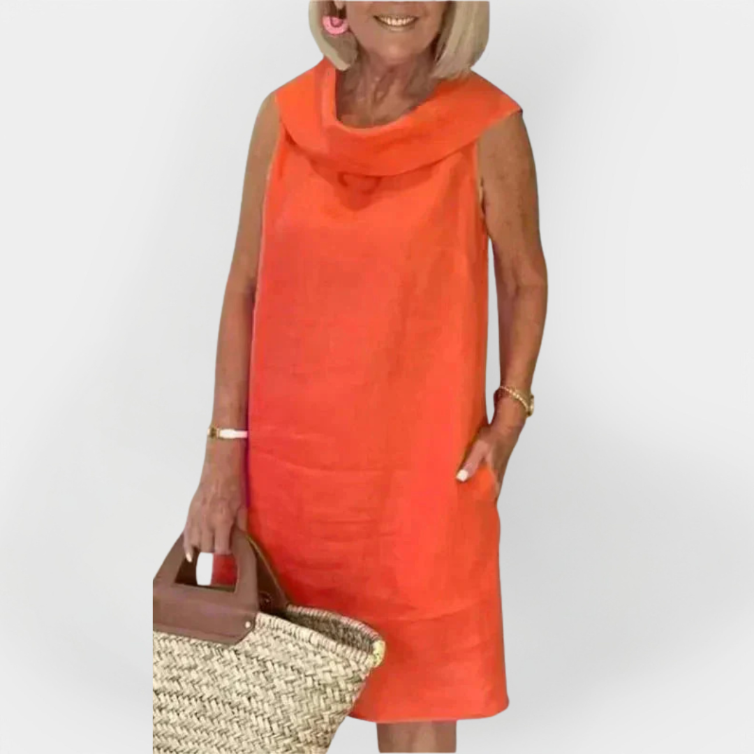 Haljina z ovratnikom v obliki križa