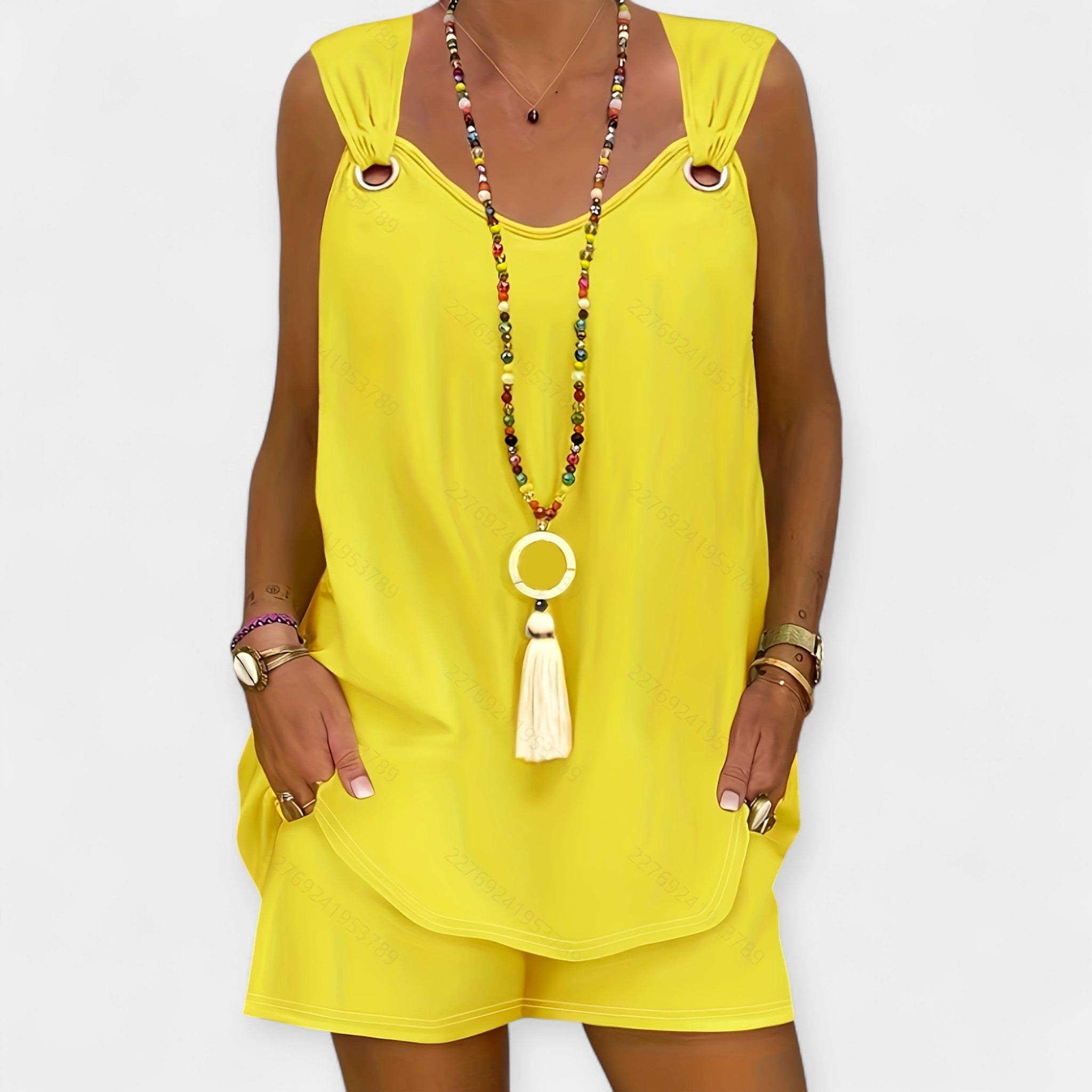 Σετ Αμάνικης Μπλούζας με Σορτς