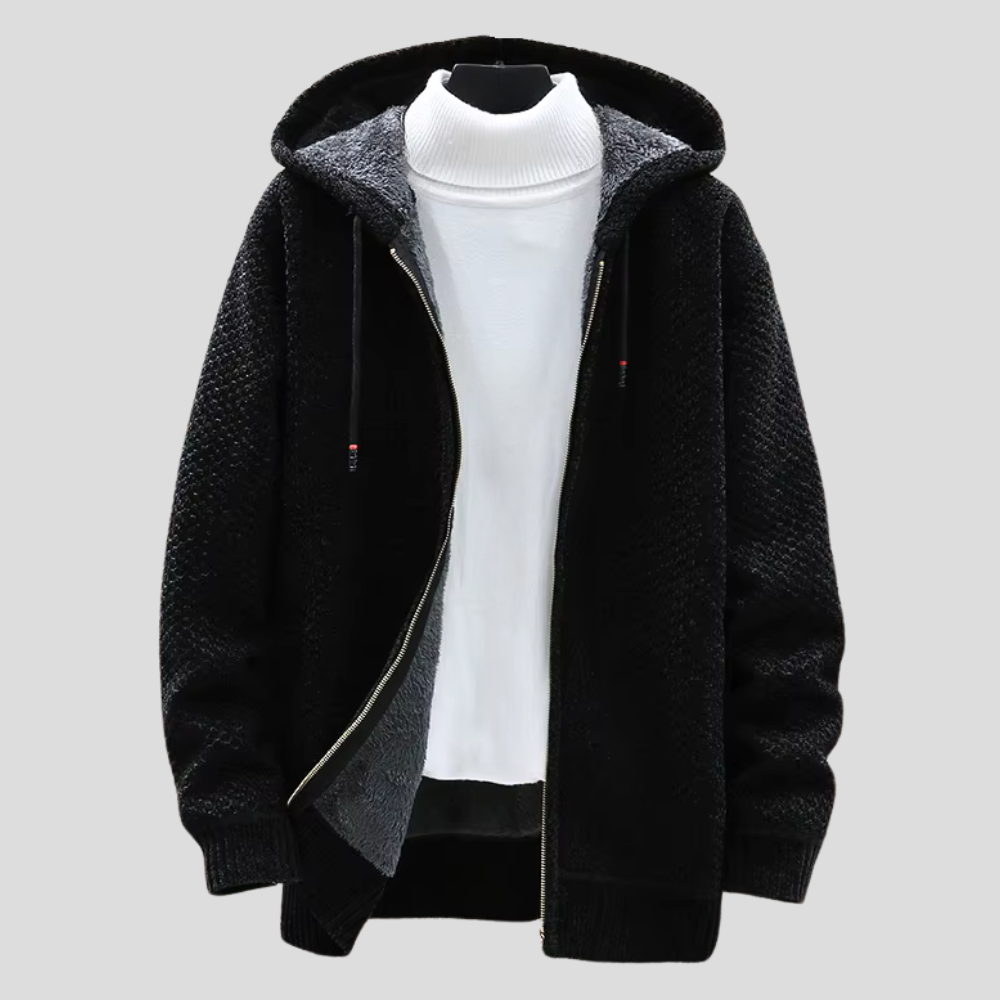 Joachim™ | Pulover s kapuco Strikket