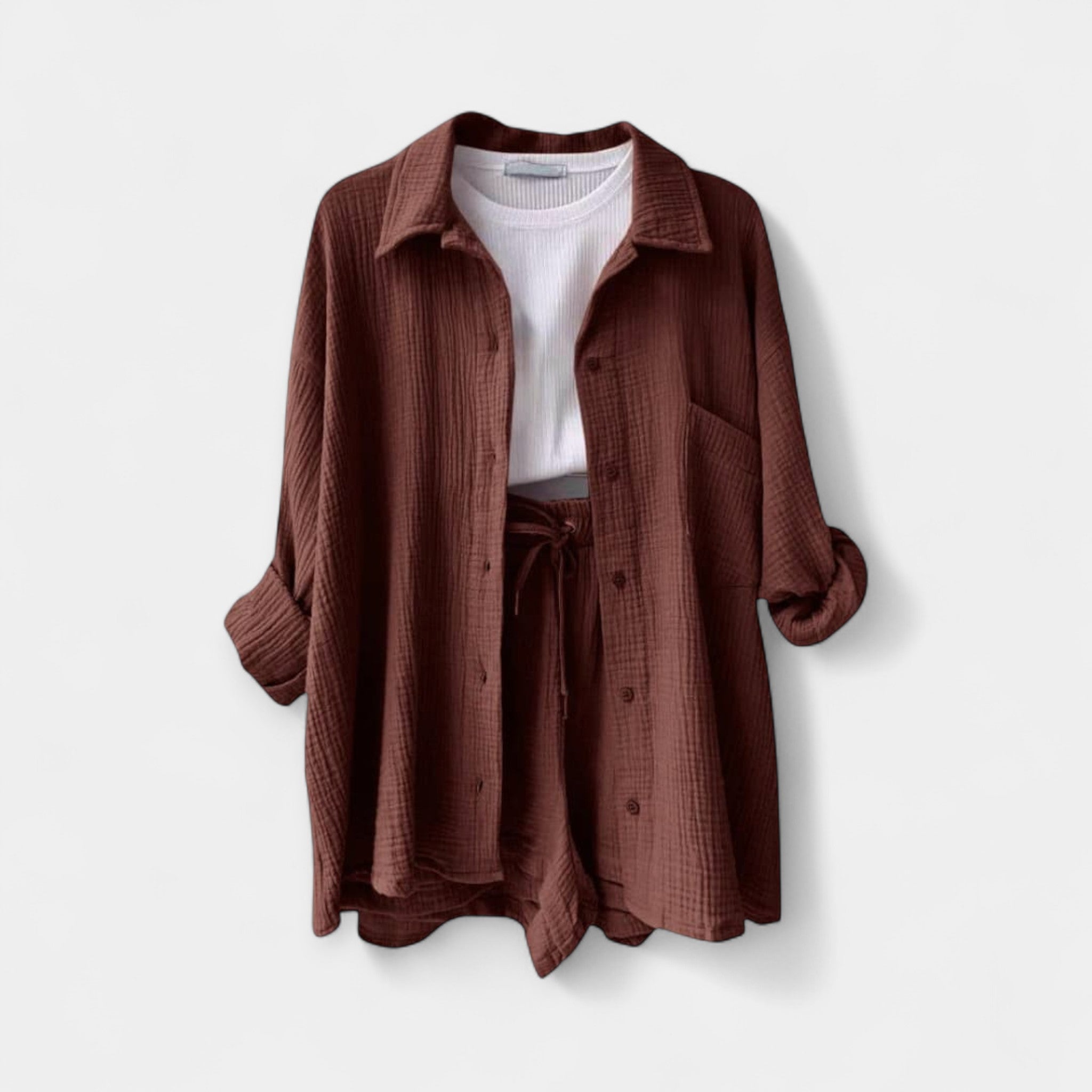 Δίχρωμο Κalocairynό Set Τοπ και Sorτς