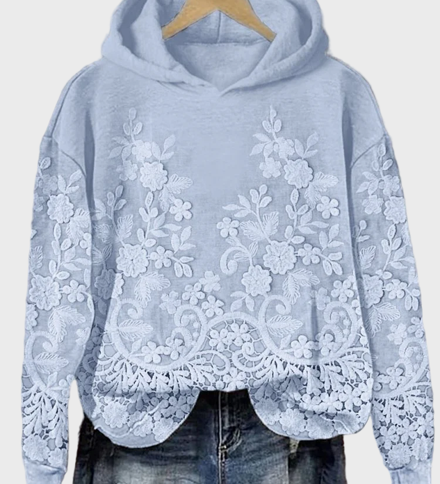 Kasukalna jakna s 3D cvetličnim vzorcem