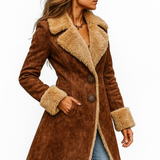 Nina™ – Razkošen vintage plašč z umetnim krznom