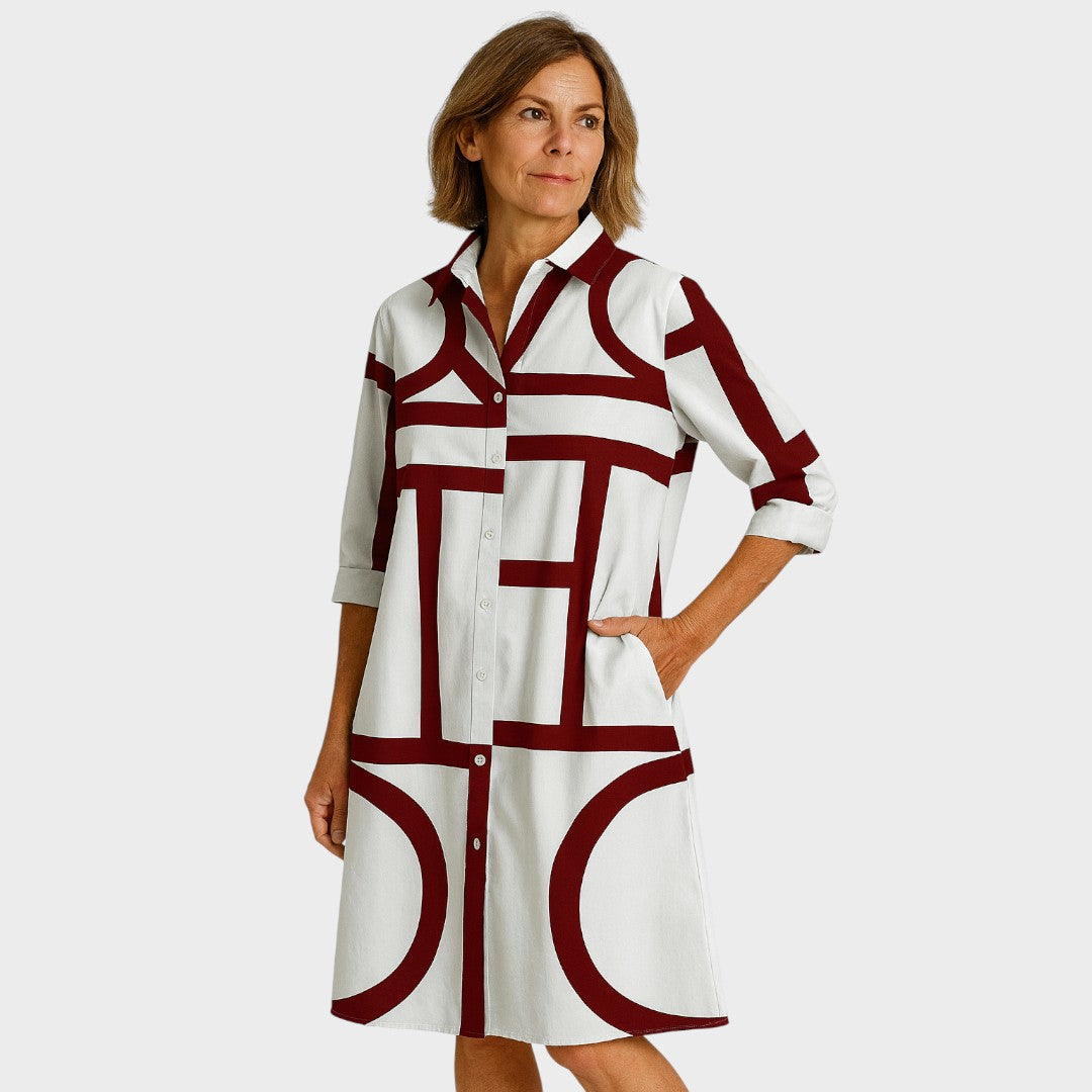 Petra - Obleka z geometrijskim motivom