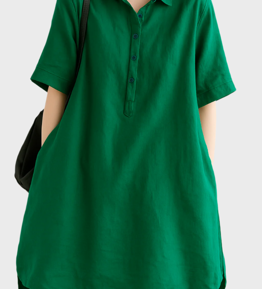 Prosojno laneno tunikasto srajce