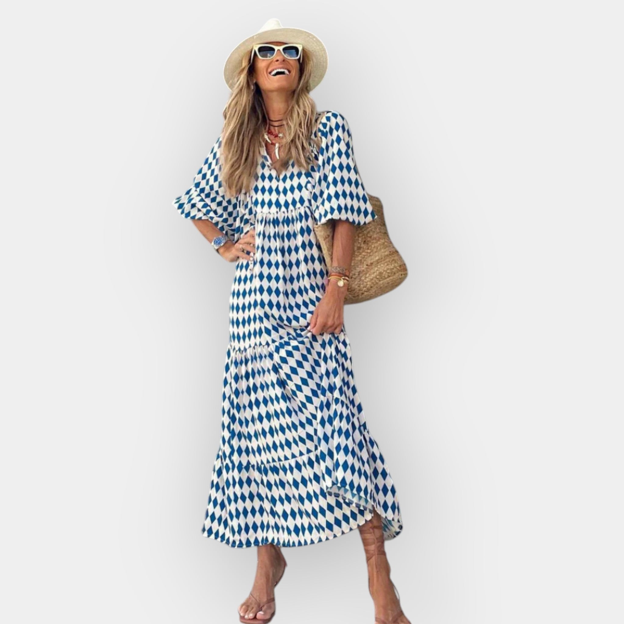 Floralni vzor na obleki