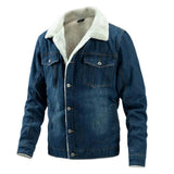 Evan™ | Denimjakke med Fleecefor