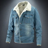 Evan™ | Denimjakke med Fleecefor